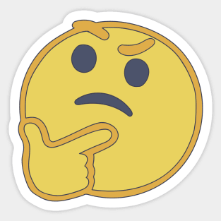 Thinking Emoticon - Deep Thought - Social Media Sticker